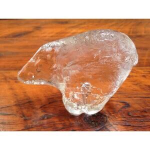 Vintage Pukeberg Sweden Swedish Crystal Mid Century Modern Polar Bear Figurine